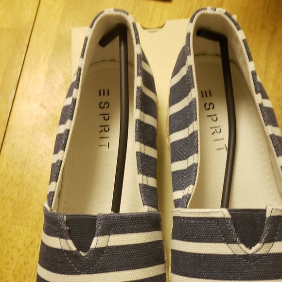 NWB - Esprit Women's Ellery Espadrille Flats - Blue Stripe - Size 9M - Picture 6 of 7